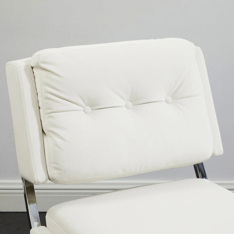 Poltrona senza braccioli Art Leon moderna e confortevole in velluto