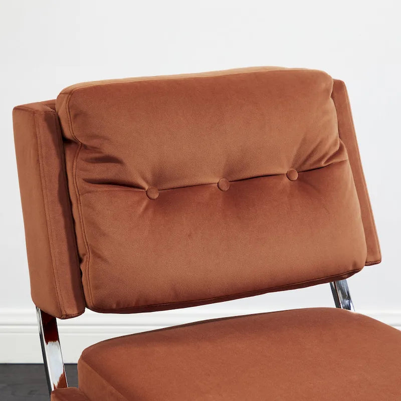 Poltrona senza braccioli Art Leon moderna e confortevole in velluto