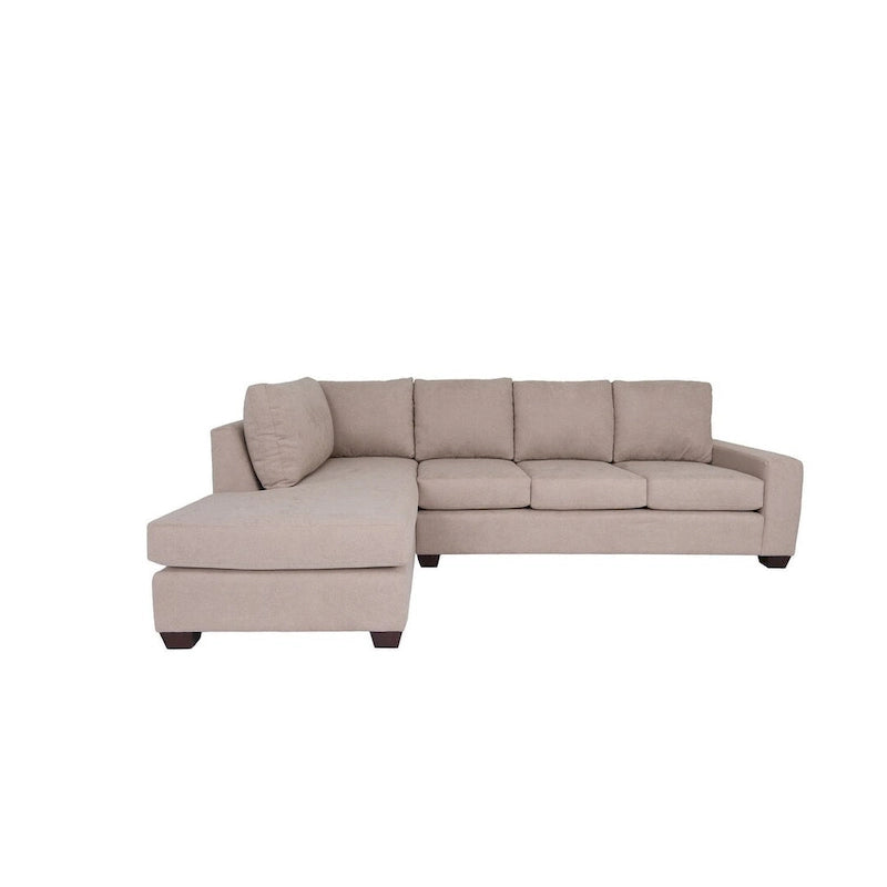 Coast to Coast Sofas Divano Sezionale a L Contemporaneo Poliestere Nylon Massello di Legno Tappezzato