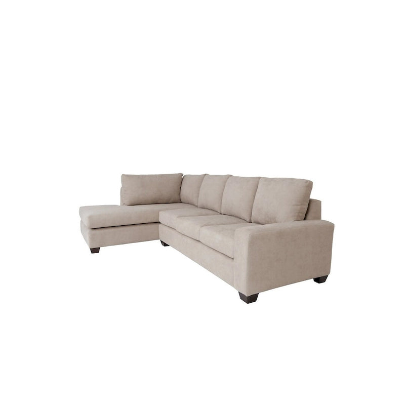Coast to Coast Sofas Divano Sezionale a L Contemporaneo Poliestere Nylon Massello di Legno Tappezzato