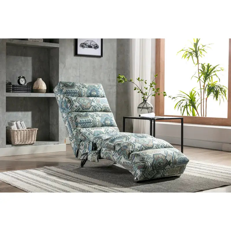 Chaise longue in lino per interni