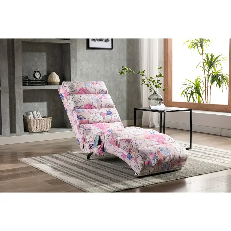 Chaise longue in lino per interni