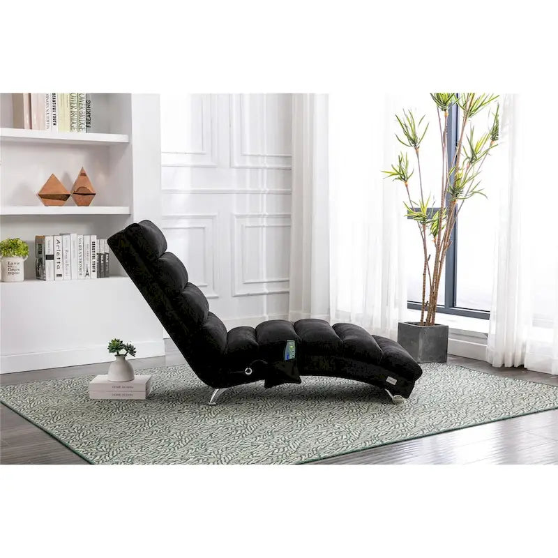 Chaise longue in lino per interni