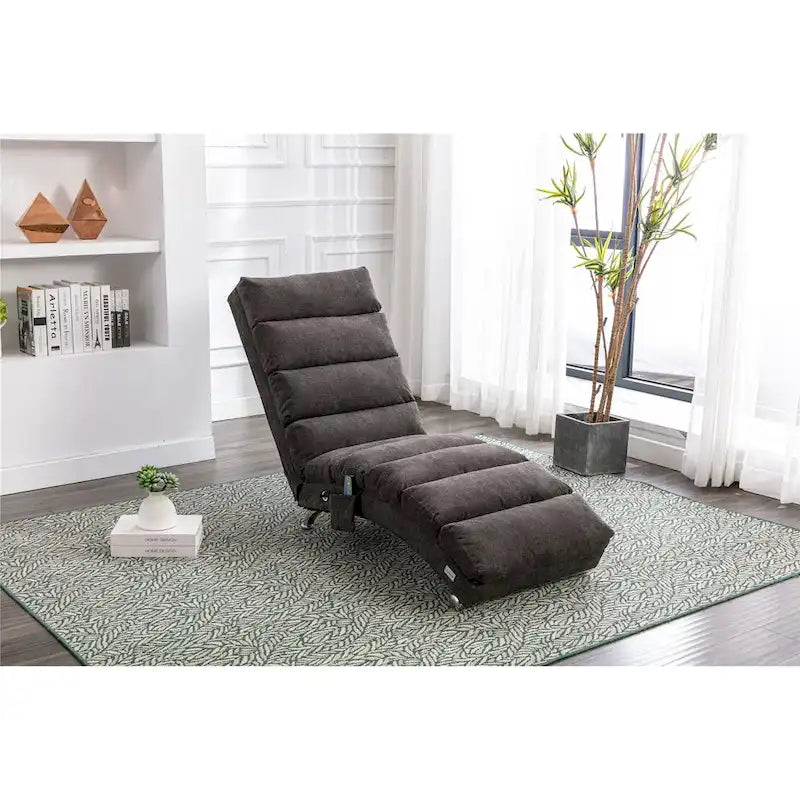 Chaise longue in lino per interni