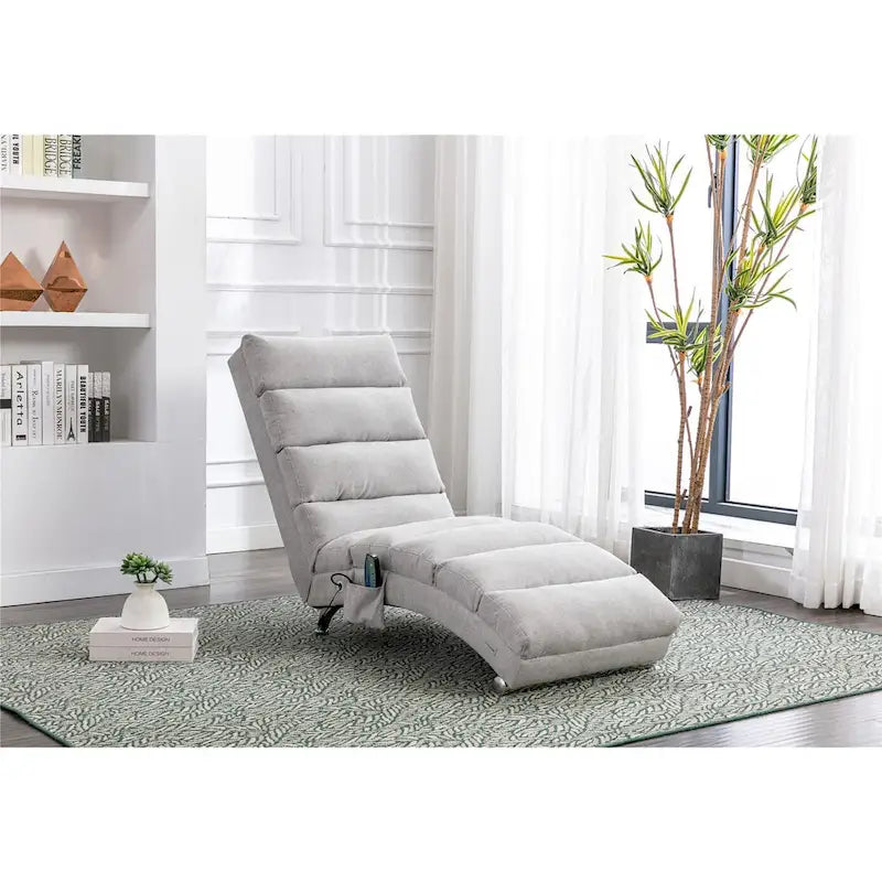 Chaise longue in lino per interni