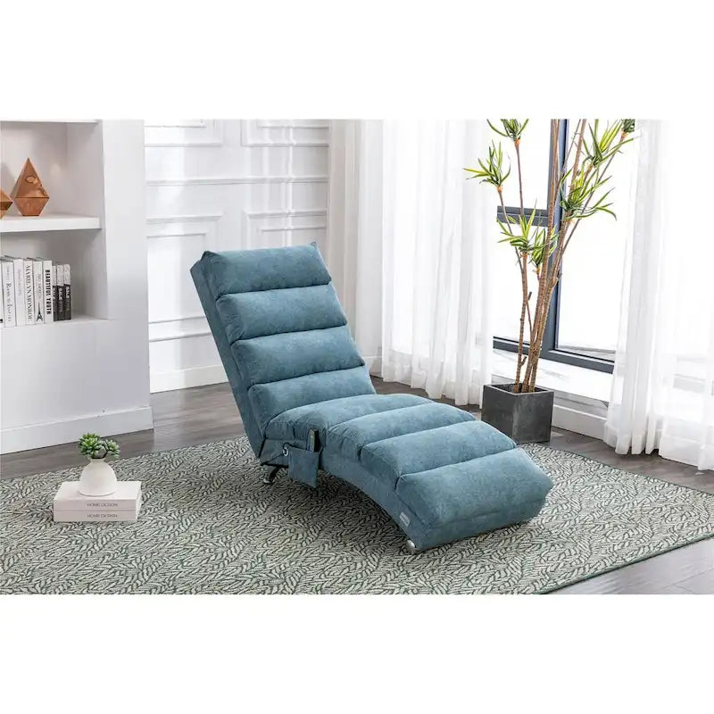 Chaise longue in lino per interni