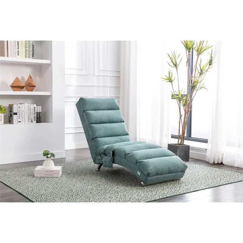 Chaise longue in lino per interni