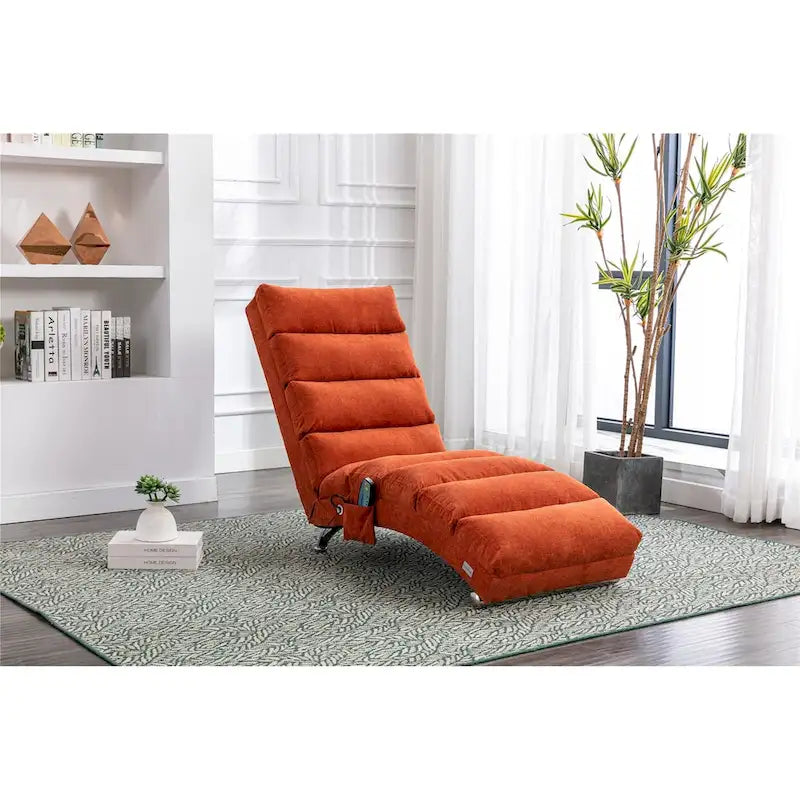 Chaise longue in lino per interni