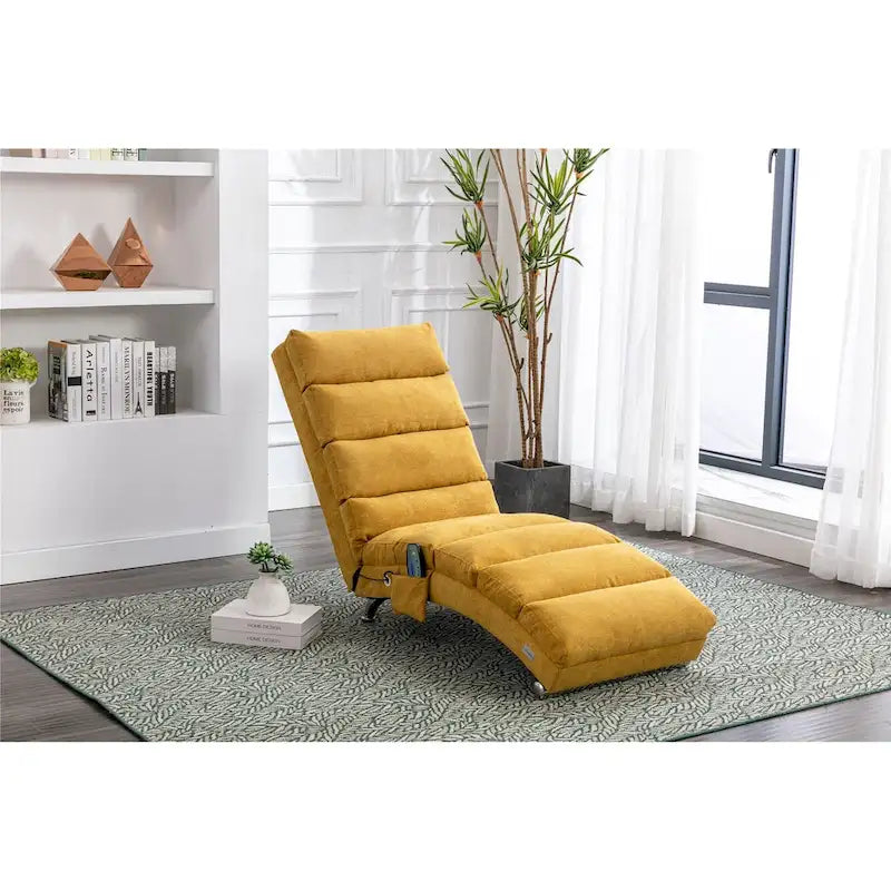 Chaise longue in lino per interni