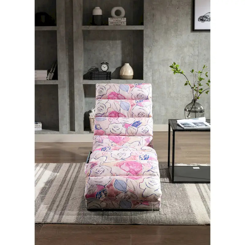 Chaise longue in lino per interni