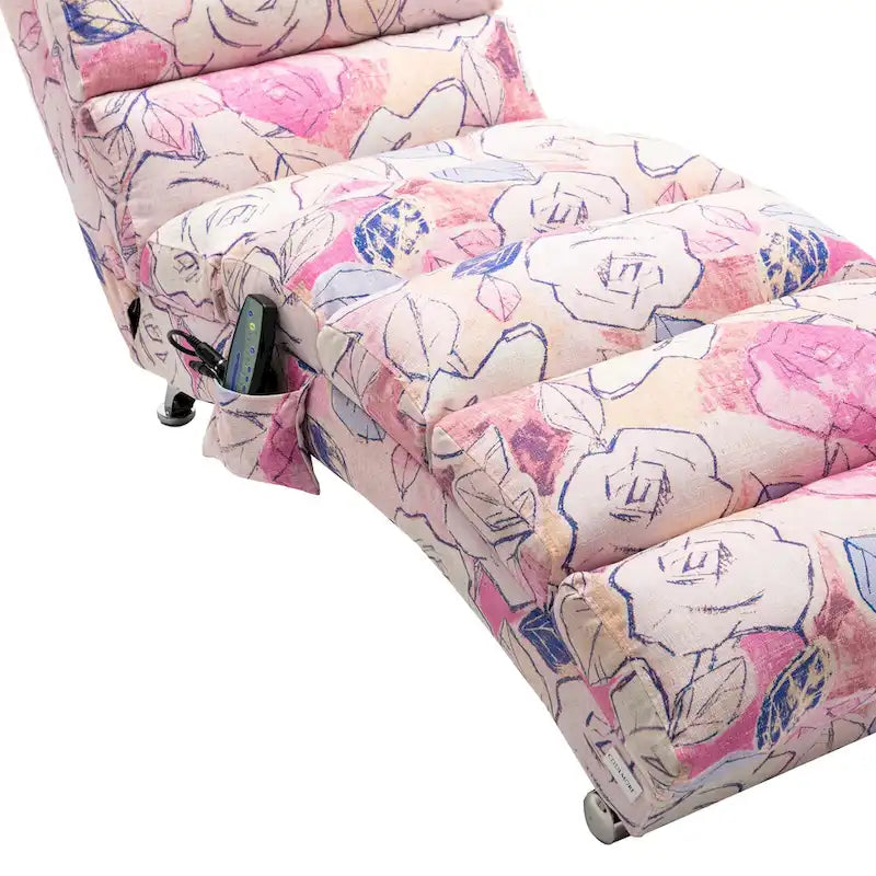 Chaise longue in lino per interni