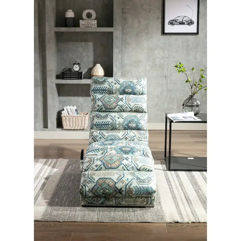Chaise longue in lino per interni