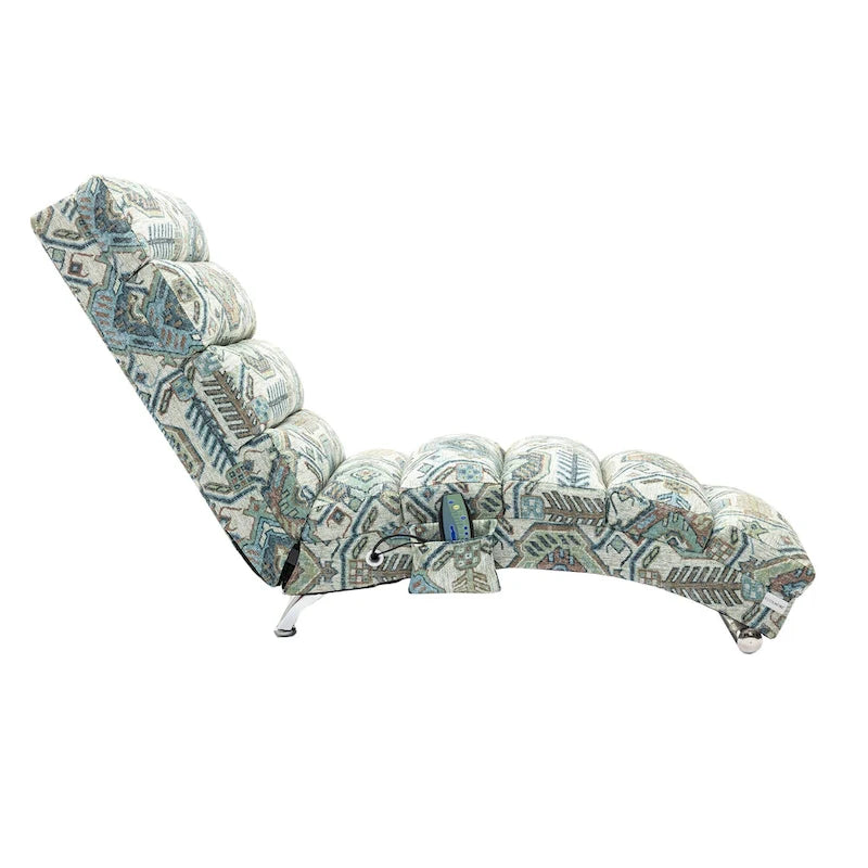 Chaise longue in lino per interni