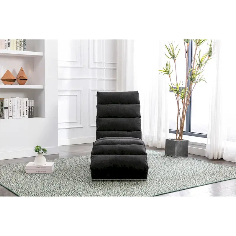 Chaise longue in lino per interni