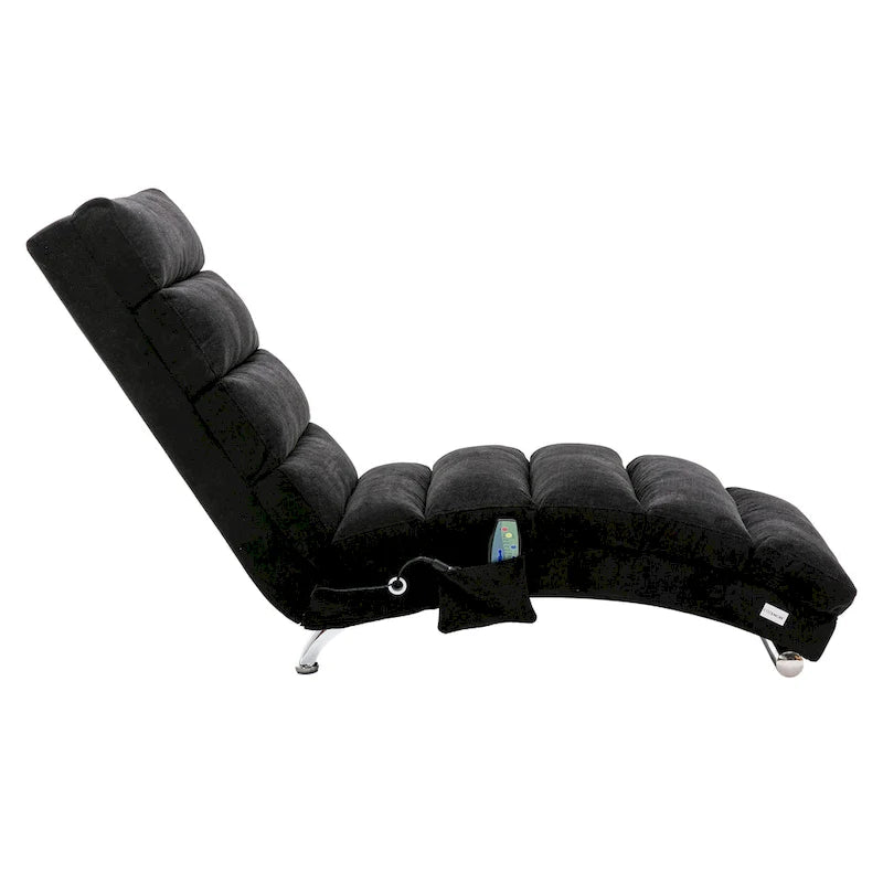 Chaise longue in lino per interni