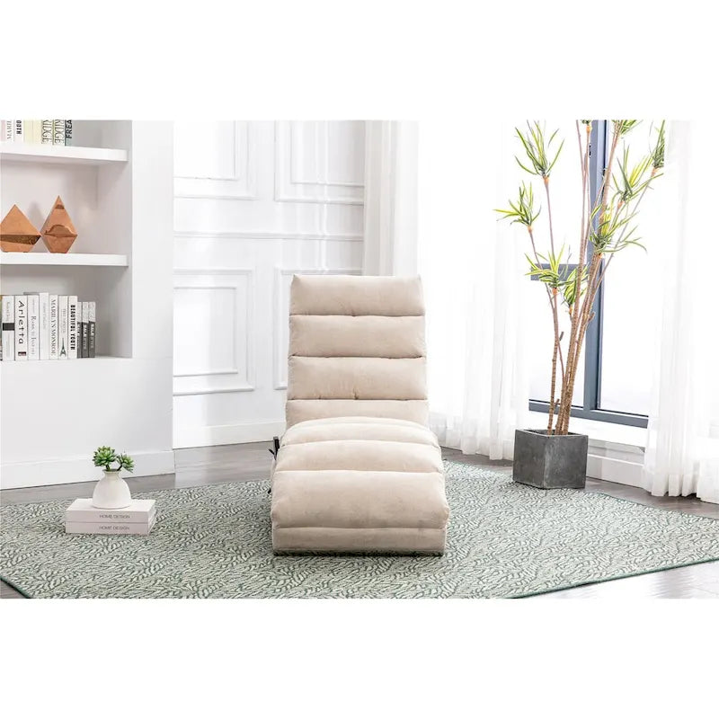 Chaise longue in lino per interni