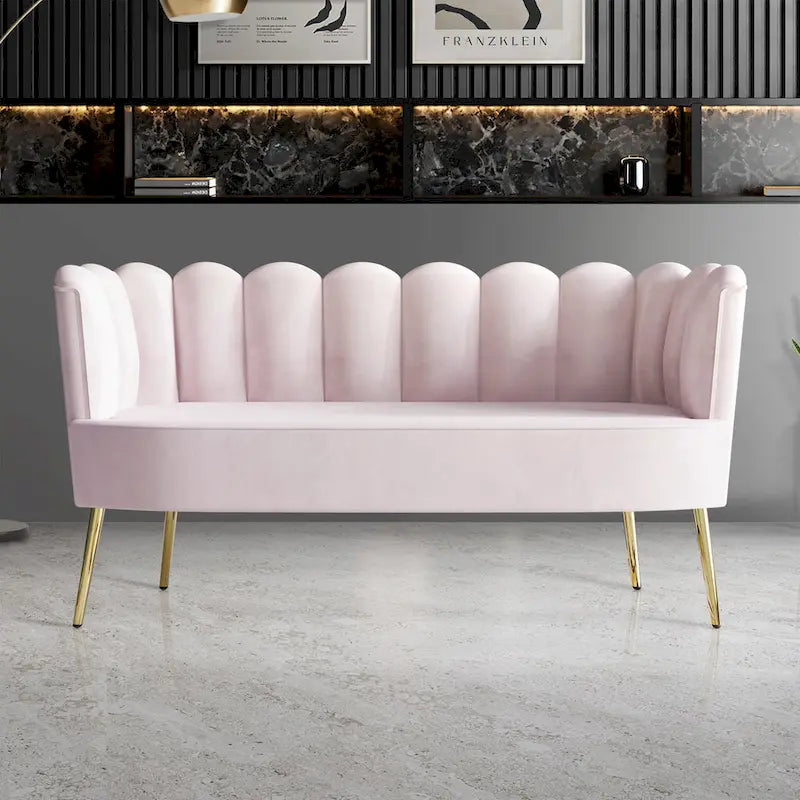 CraftPorch Set salotto di lusso 3 pezzi imbottito in velluto