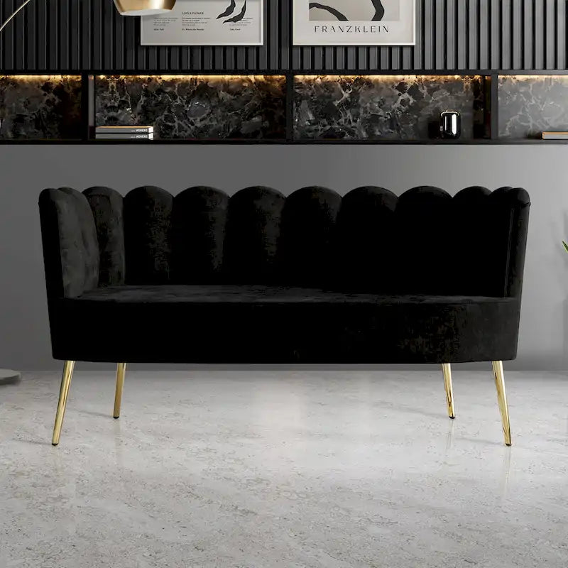 CraftPorch Set salotto di lusso 3 pezzi imbottito in velluto