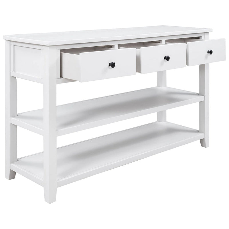 Merax Retro Design Console Table with3 Top Drawers
