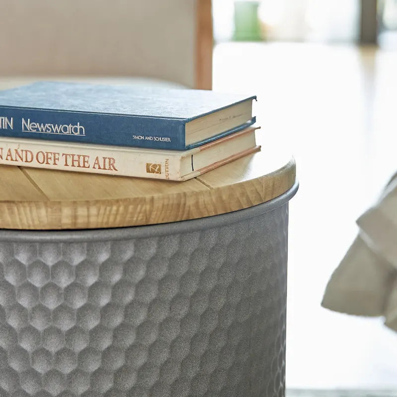 Glitzhome Set of 2 19 H Farmhouse End Table Storage Ottoman