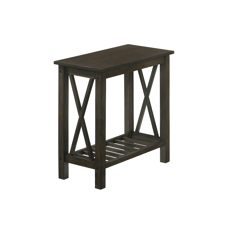 Joya Farmhouse 12-inch Faux Marble 1-Shelf Side Table by Furniture of America