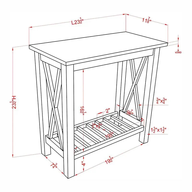 Joya Farmhouse 12-inch Faux Marble 1-Shelf Side Table by Furniture of America