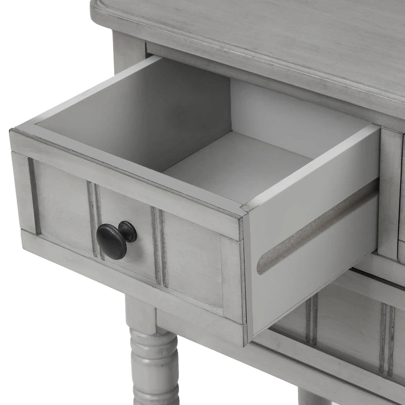 Nestfair Narrow Console Table with 3 Drawers and Shelf