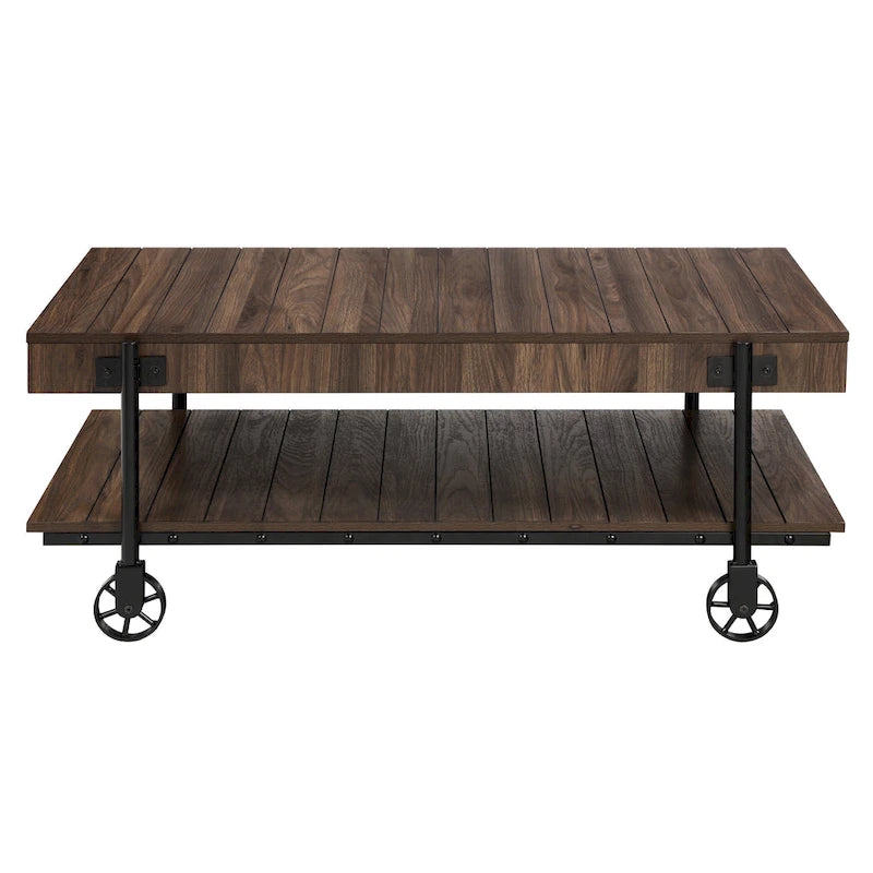 Tavolino da caffè Hyssop Farmhouse Steel 2 pezzi con ripiano di Furniture of America