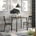 Zath Industrial Metal Compact 3-Piece Square Dining Table Set by Furniture of America