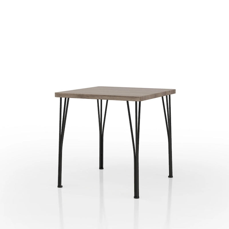 Zath Industrial Metal Compact 3-Piece Square Dining Table Set by Furniture of America