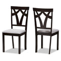Set di sedie da pranzo in tessuto contemporanee Cyril Copper Grove