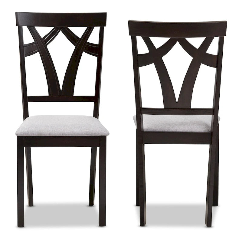 Set di sedie da pranzo in tessuto contemporanee Cyril Copper Grove