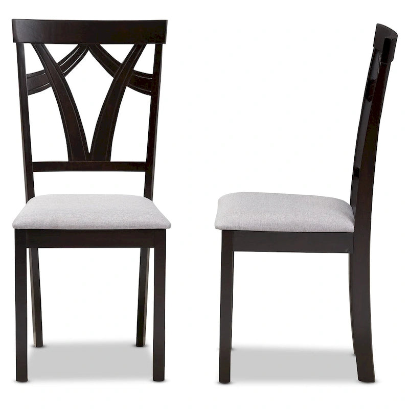 Set di sedie da pranzo in tessuto contemporanee Cyril Copper Grove