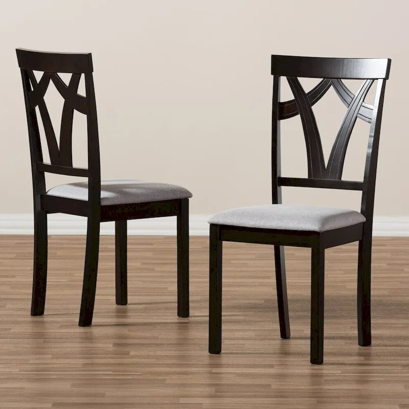 Set di sedie da pranzo in tessuto contemporanee Cyril Copper Grove