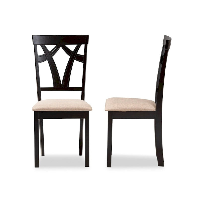 Set di sedie da pranzo in tessuto contemporanee Cyril Copper Grove