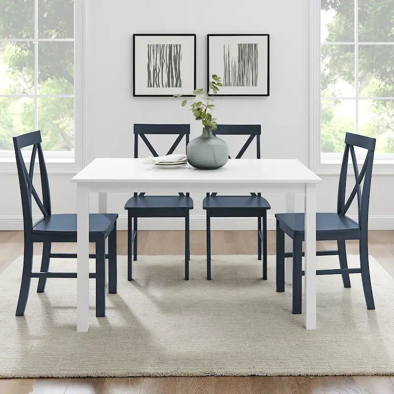 Middlebrook Set da pranzo 5 pezzi con sedie con schienale a X