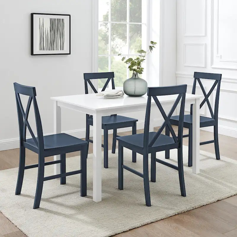 Middlebrook Set da pranzo 5 pezzi con sedie con schienale a X