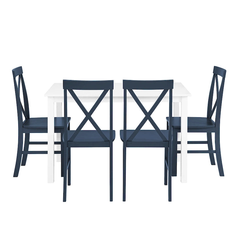 Middlebrook Set da pranzo 5 pezzi con sedie con schienale a X