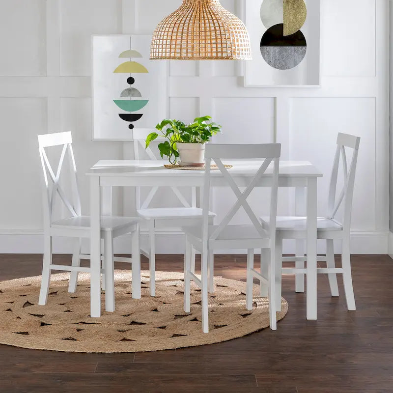 Middlebrook Set da pranzo 5 pezzi con sedie con schienale a X