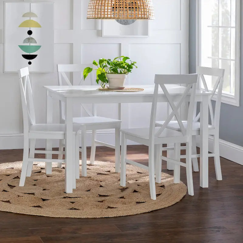 Middlebrook Set da pranzo 5 pezzi con sedie con schienale a X