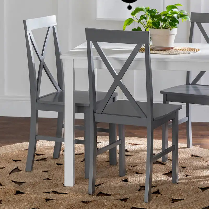 Middlebrook Set da pranzo 5 pezzi con sedie con schienale a X