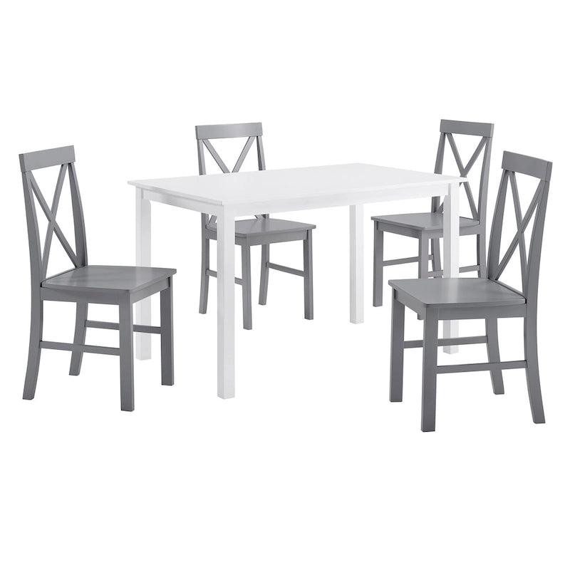 Middlebrook Set da pranzo 5 pezzi con sedie con schienale a X