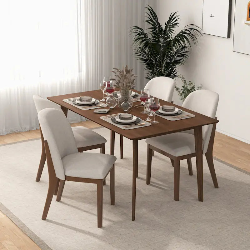 Bellar Mid Century Modern Linen/Velvet Dining Chair (Set of 2)