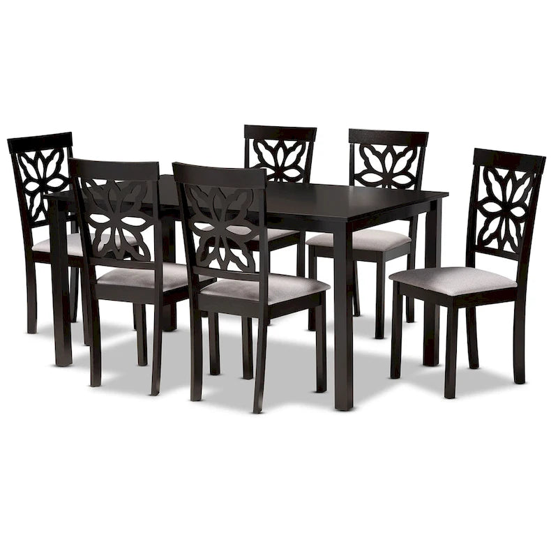 Set da pranzo da 7 pezzi Dallas moderno e contemporaneo in legno