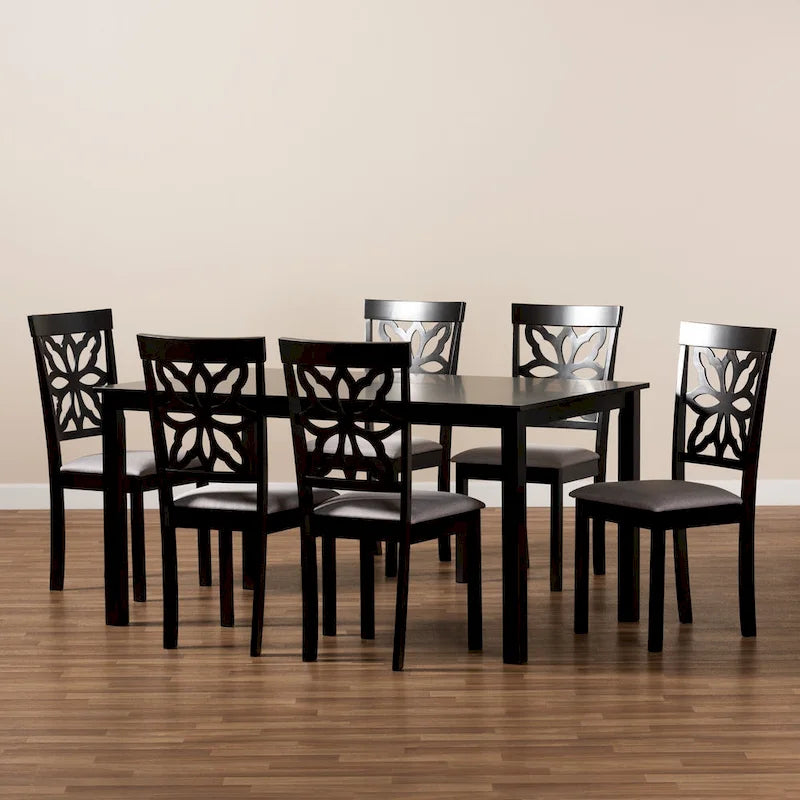 Set da pranzo da 7 pezzi Dallas moderno e contemporaneo in legno