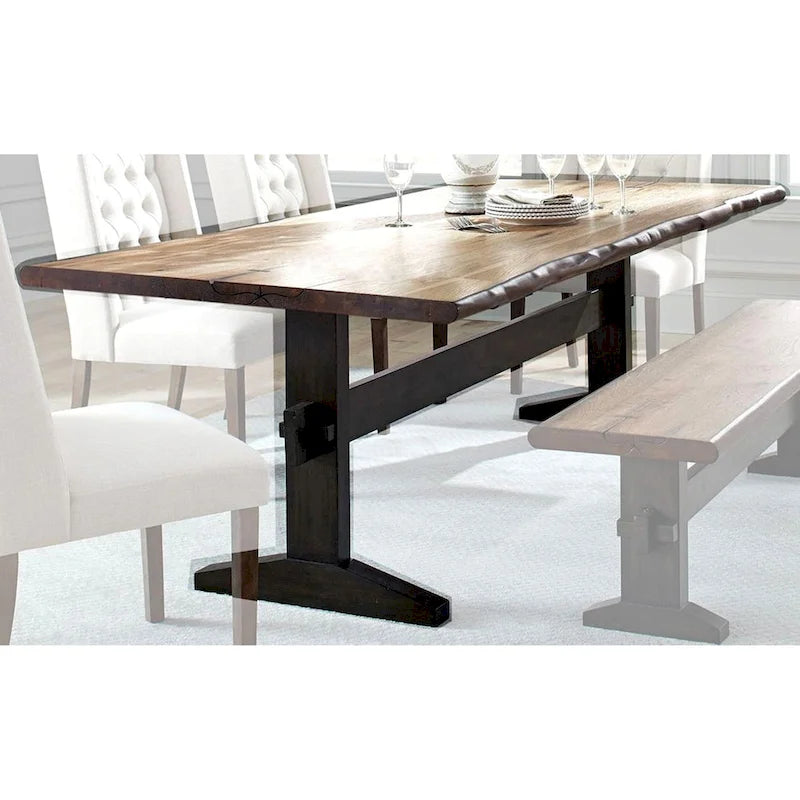 Collezione da pranzo con design artigianale a bordo vivo