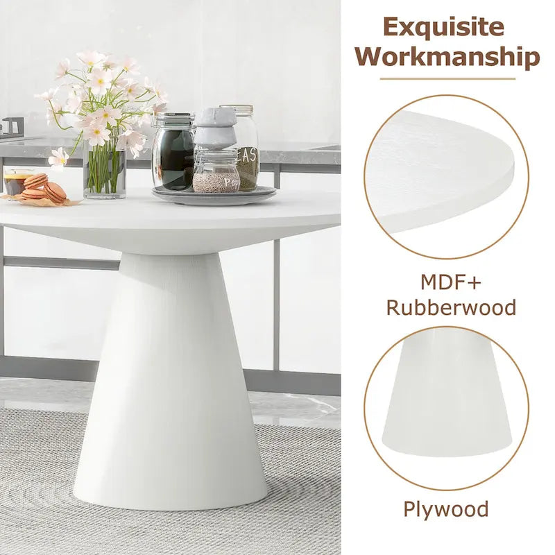 Retro Round Dining Table Minimalist Elegant Table