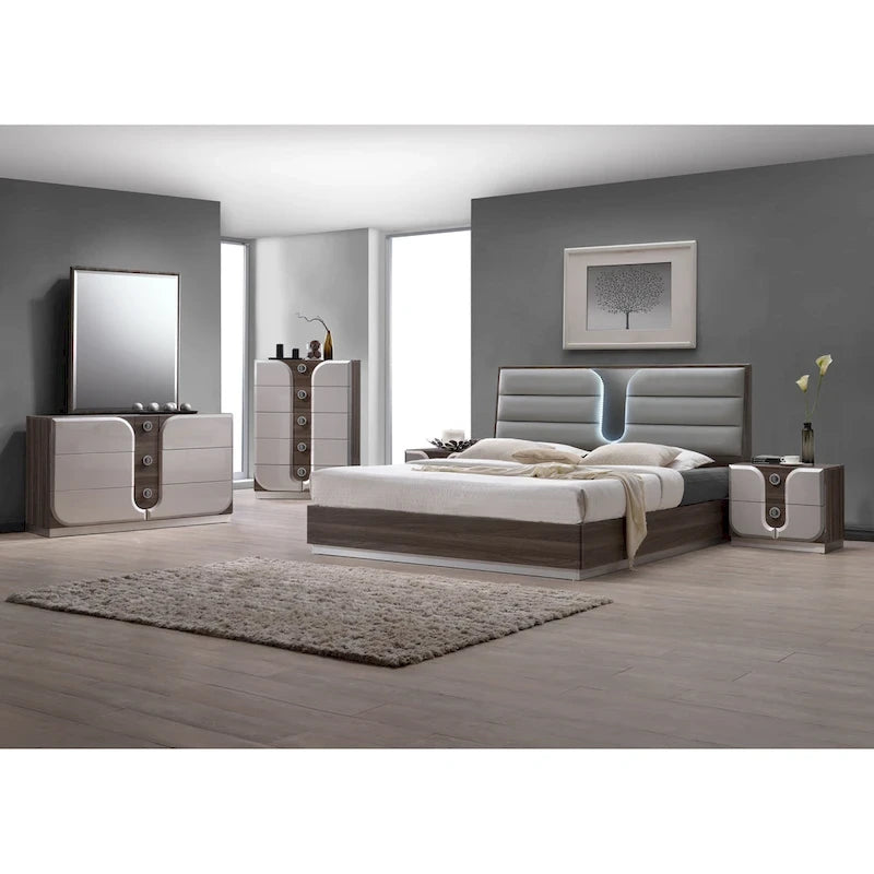 Letto Queen-Size Somette Manchester Modern Wood Grain