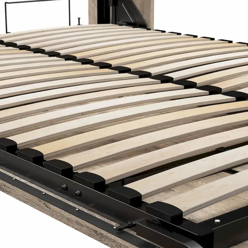 Cielo Full Murphy Bed and Shelving Unit with Drawers by Bestar