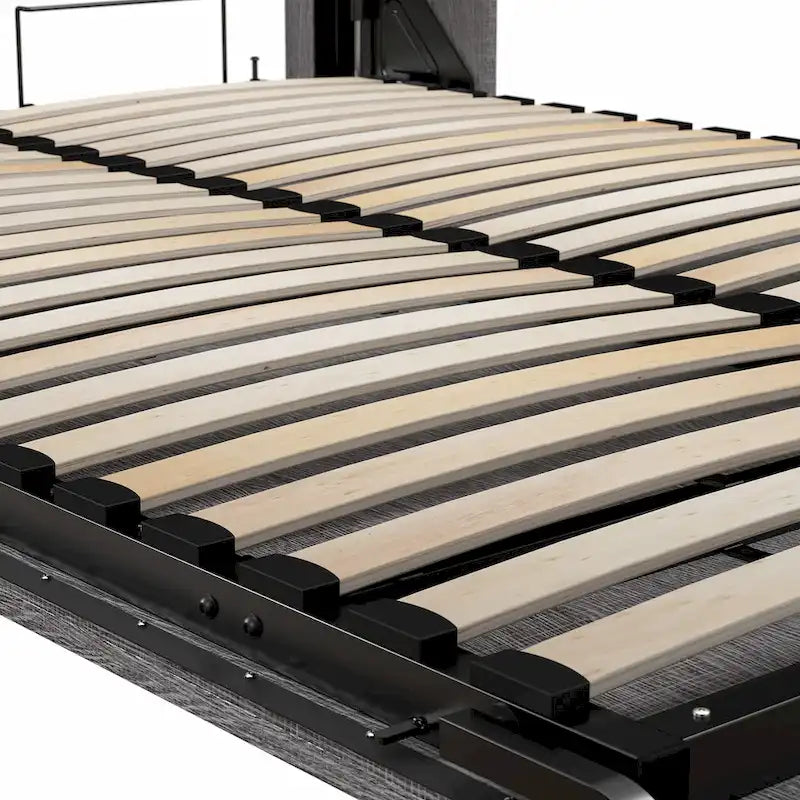 Cielo Full Murphy Bed and Shelving Unit with Drawers by Bestar